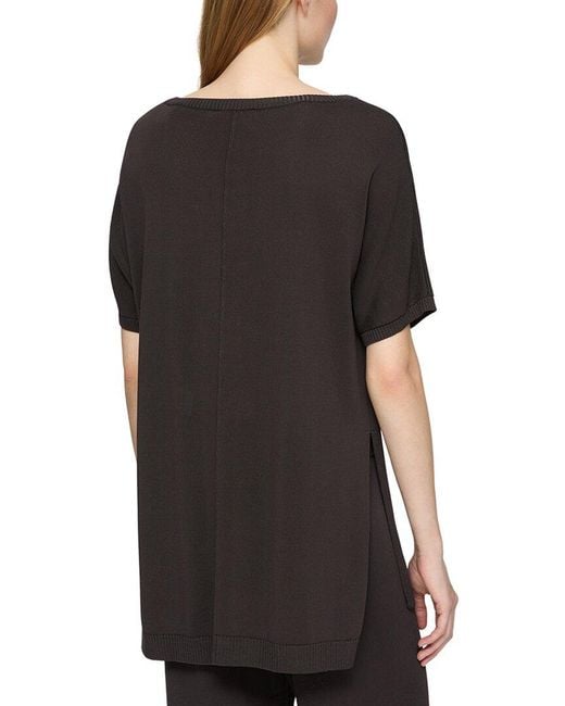 Lafayette 148 New York Black Wide V Neck Tunic