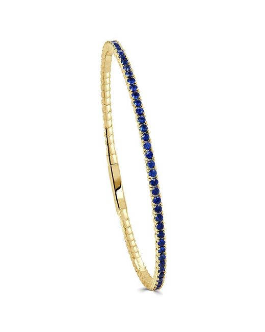 Sabrina Designs White 14k 2.61 Ct. Tw. Sapphire Flexible Bangle Bracelet