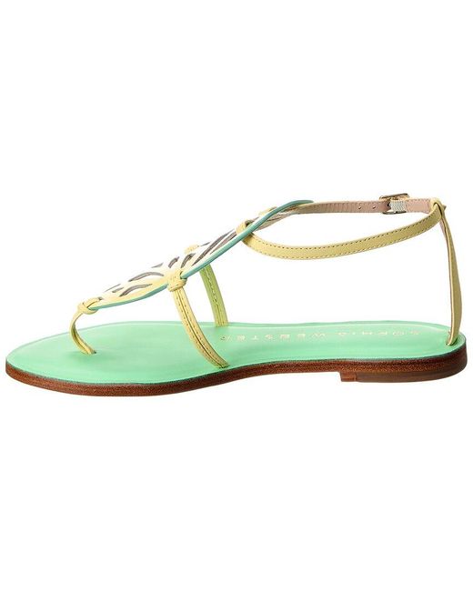 Sophia Webster Green Butterfly Leather Sandal