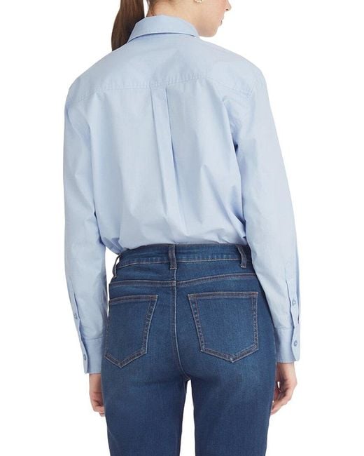Draper James Blue Button Top