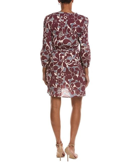 Velvet By Graham & Spencer Red Tessa Printed Mini Dress