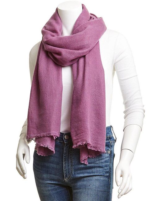 Portolano Purple Lightweight Cashmere Wrap/Scarf