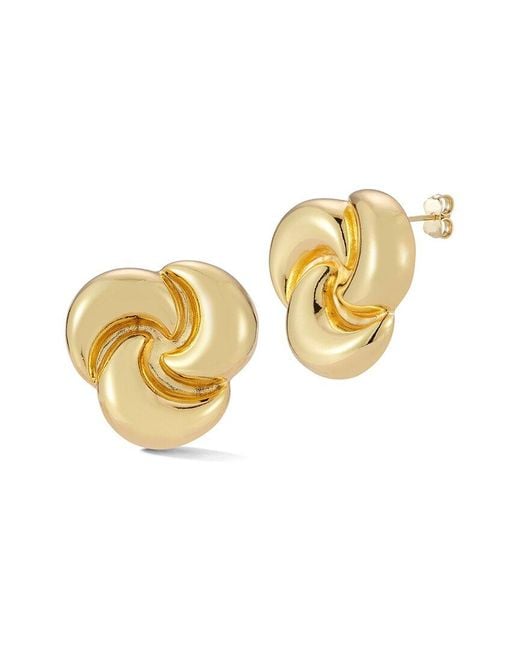 Glaze Jewelry Metallic Plated Love Knot Stud Earrings