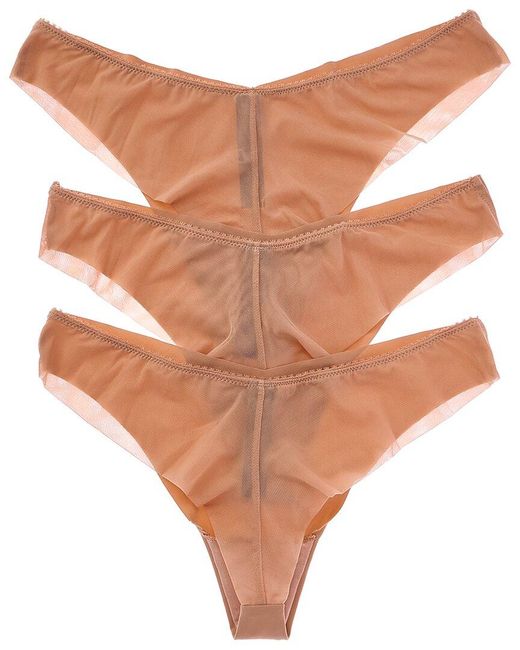 Journelle Natural 3Pk Victoire Jolie Thong
