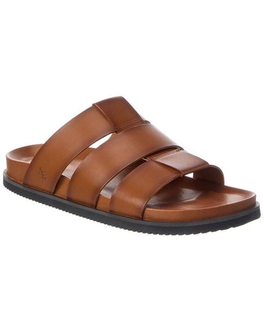 Allen Edmonds Brown Davis Leather Sandal for men