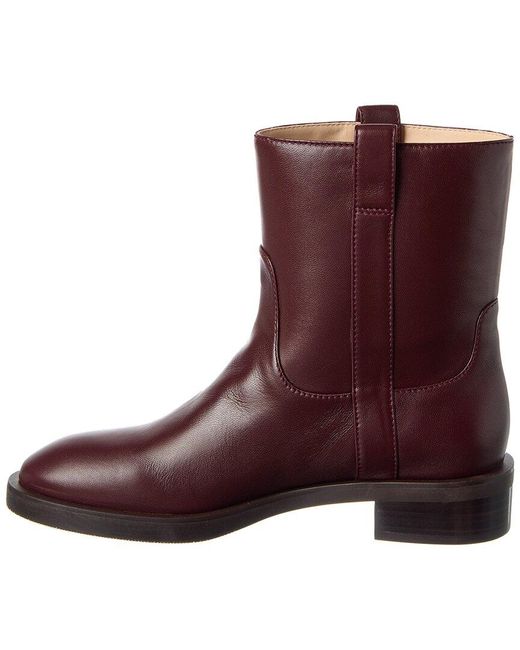 Stuart Weitzman Purple Lenora Leather Bootie