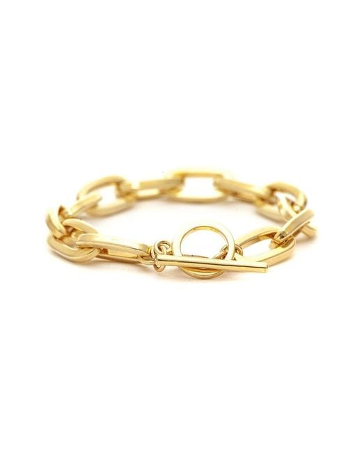 Rivka Friedman Metallic 18k Plated Paperclip Bracelet