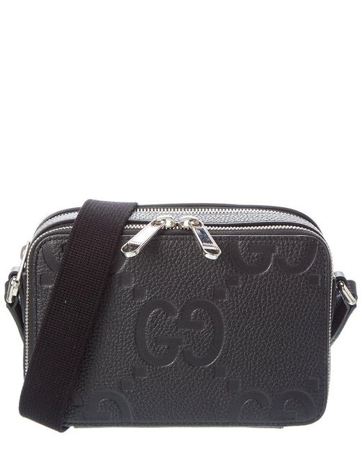 Gucci Black Gg Jumbo Leather Mini Bag for men
