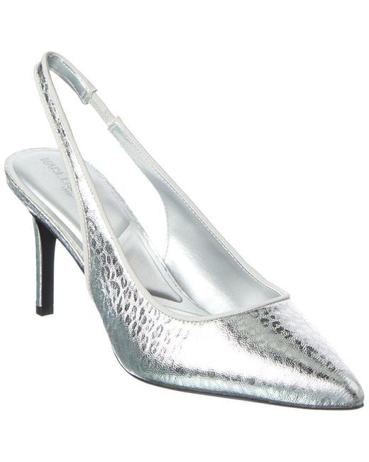 Karl Lagerfeld White Rosalyn Leather Pump