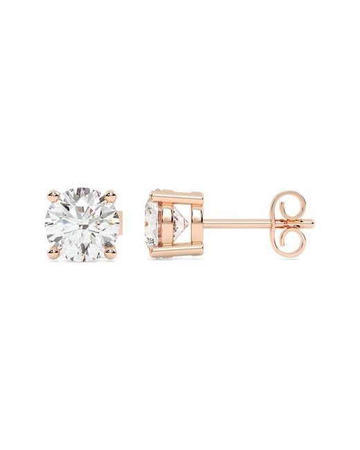 Lab Grown Diamonds Metallic 14K 4.00 Ct. Tw. Lab-Grown Diamond Stud Earrings