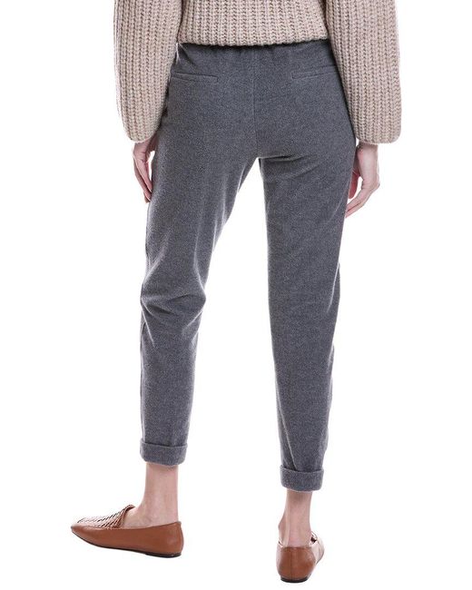 Peserico Blue Brushed Piped Pant