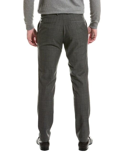Boss Gray Wool-blend Pant for men