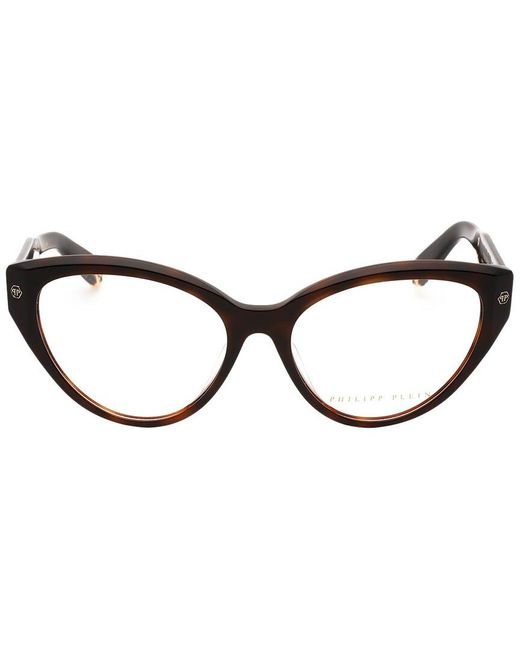 Philipp Plein Brown Vpp052M 54Mm Optical Frames