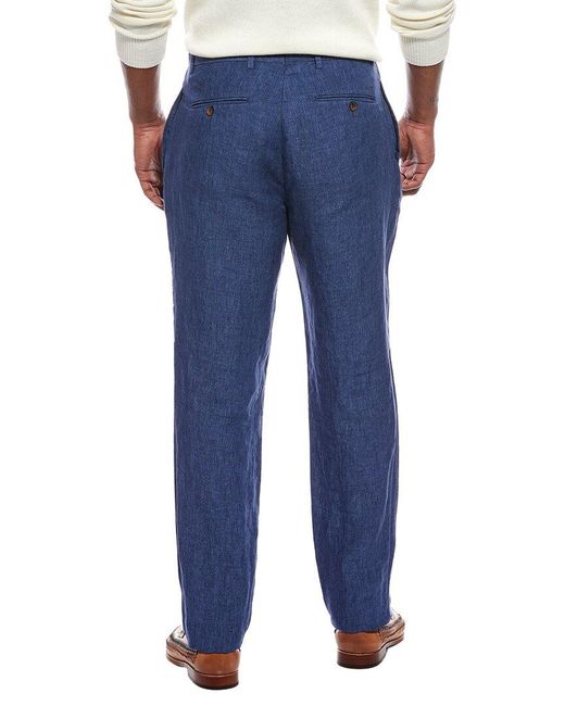 J.McLaughlin Blue Oxford Linen Pant for men