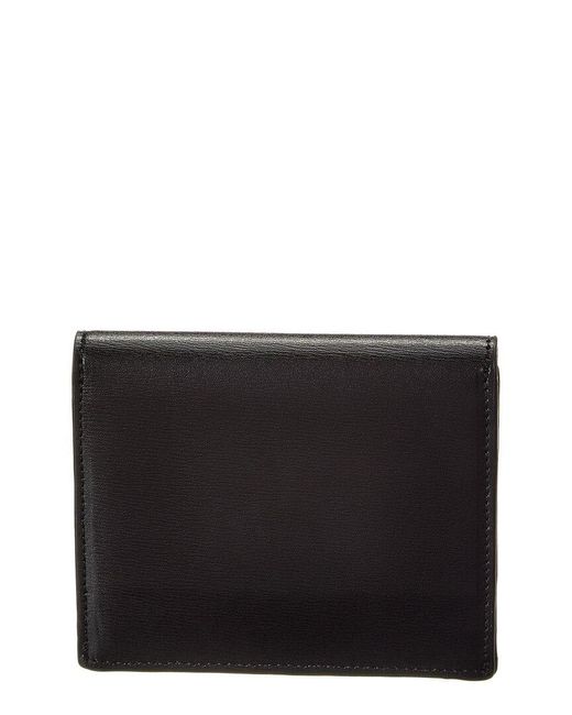 Totême  Black T Lock Fold-Over Small Leather Card Case
