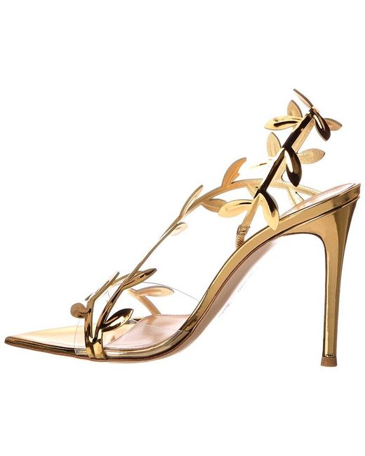 Gianvito Rossi Metallic Flavia 105 Leather Slingback Sandal