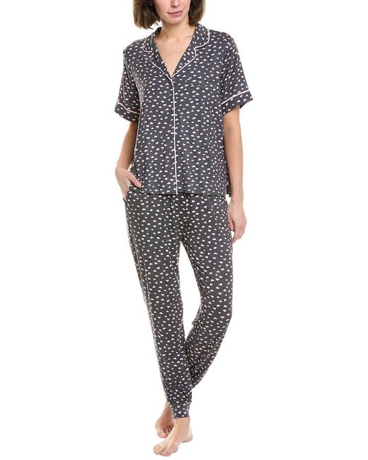 Sanctuary Gray 2Pc Sleepshirt & Jogger Set