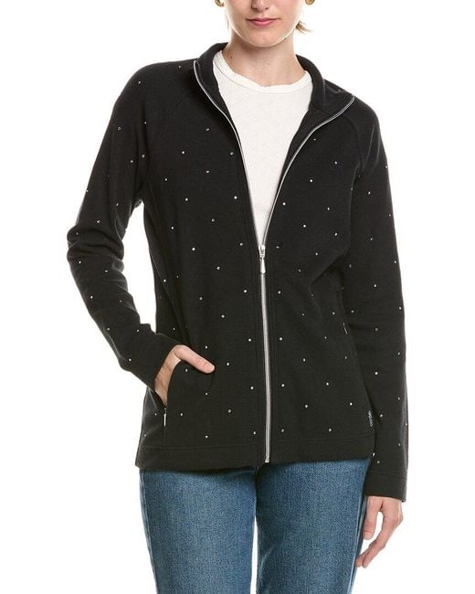 Tommy Bahama Black Aruba Rhinestone Zip Sweatshirt