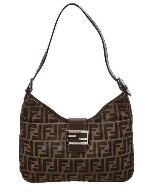 Fendi Brown Zucca Canvas Shoulder Bag