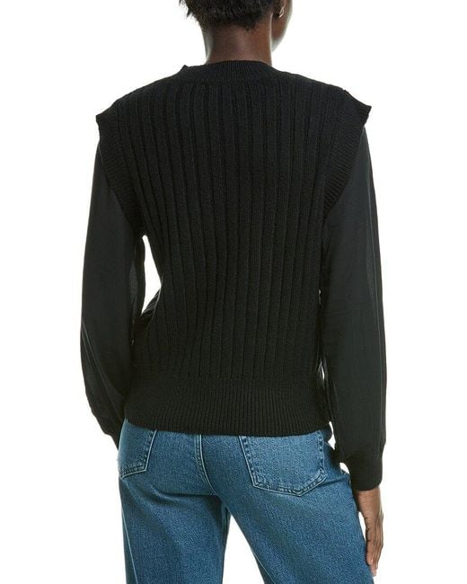 Design History Black Mock Neck Top