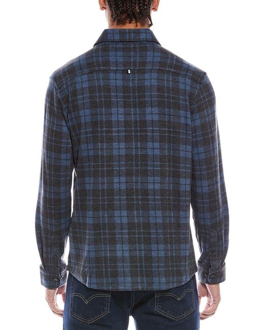 Stone Rose Blue Technical Performance Fleece Shirt for men