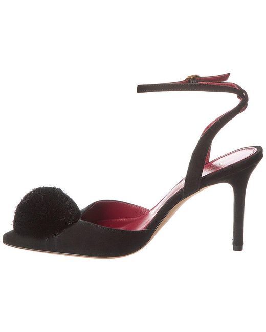 Kate Spade Red Amore Pom Suede Pump