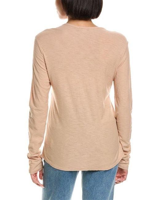 James Perse Natural Crew Neck Long Sleeve T-shirt