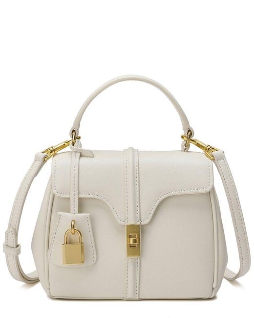 Tiffany & Fred Paris Natural Paris Smooth Leather Top Handle Crossbody