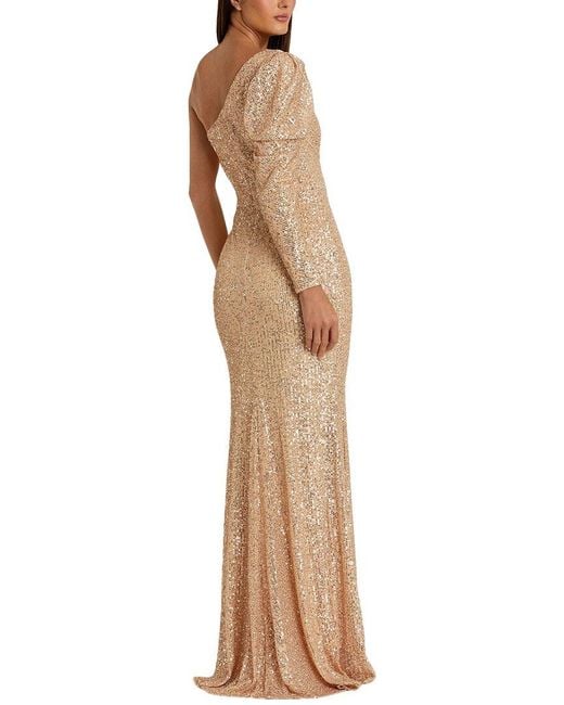 Mac Duggal Natural A-Line Gown