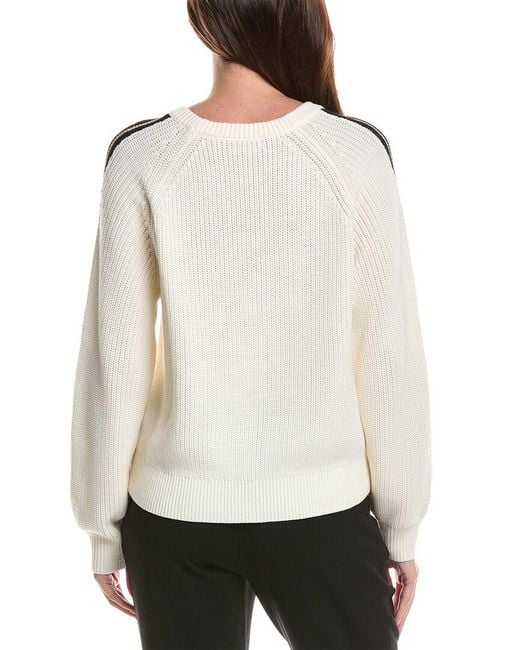 Karl Lagerfeld Gray Chest Pin Sweater