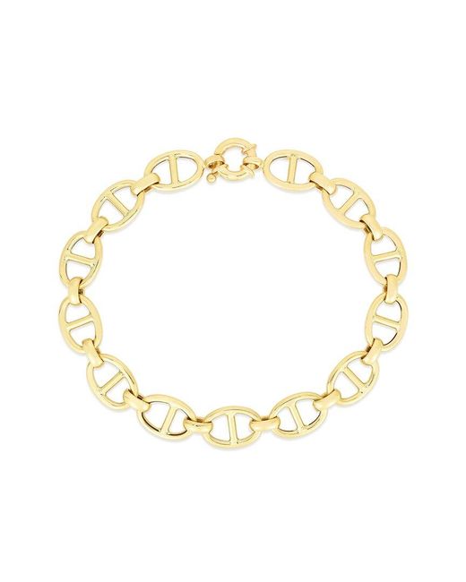 Italian Gold Metallic 14K Mariner Chain Bracelet