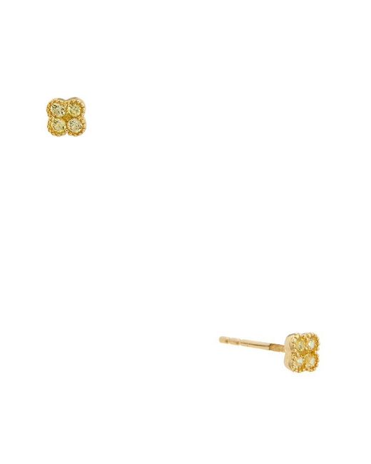 Maitre De Diamant White 18K 0.18 Ct. Tw. Sapphire Earrings