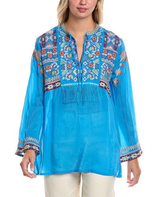 Johnny Was Blue Coriander Tunic
