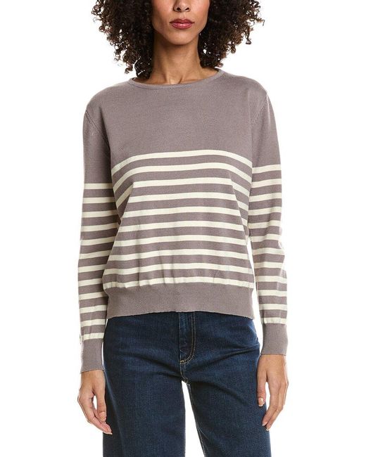 Madison Miles Gray Crewneck Sweater
