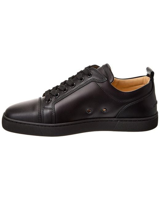 Christian Louboutin Black Louis Junior Leather Low-Top Trainers for men