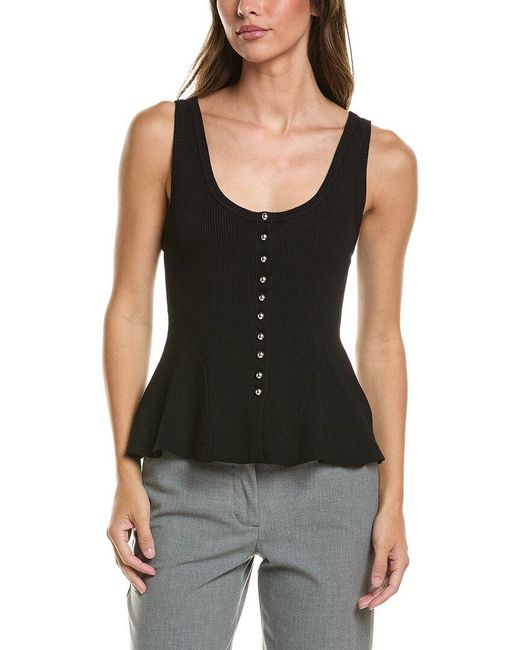 Toccin Black Eden Fit & Flare Tank Top