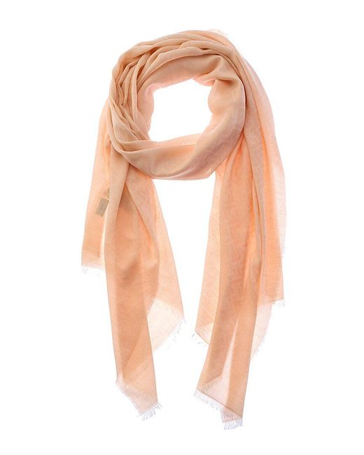 Fendi Pink Ff Cashmere & Silk-Blend Scarf