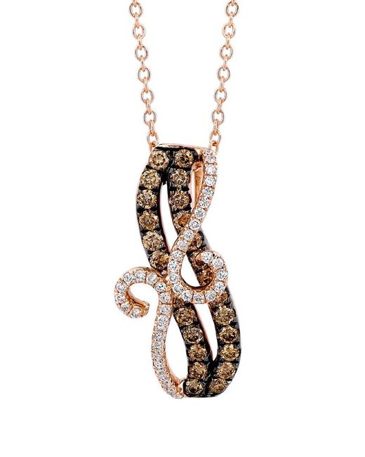Le Vian White 14k Strawberry Gold® 0.43 Ct. Tw. Diamond Pendant Necklace