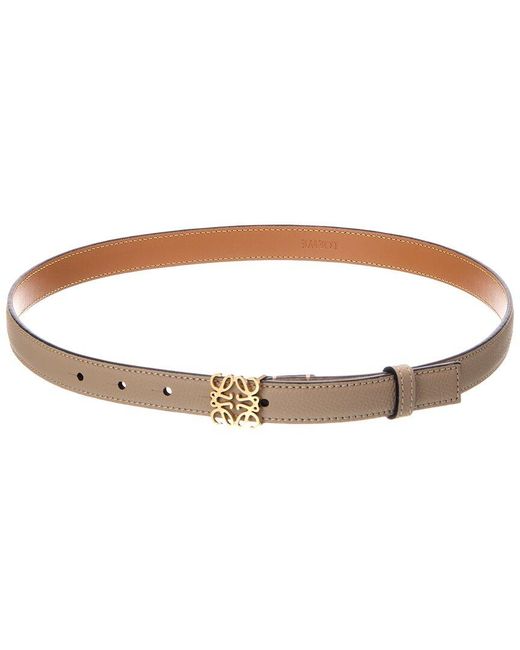 Loewe Brown Anagram Leather Belt