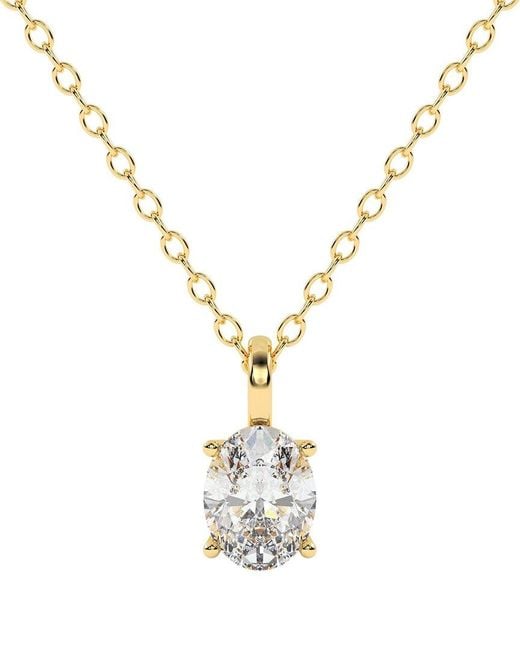 Lab Grown Diamonds Metallic 14k 0.50 Ct. Tw. Lab-grown Diamond Necklace