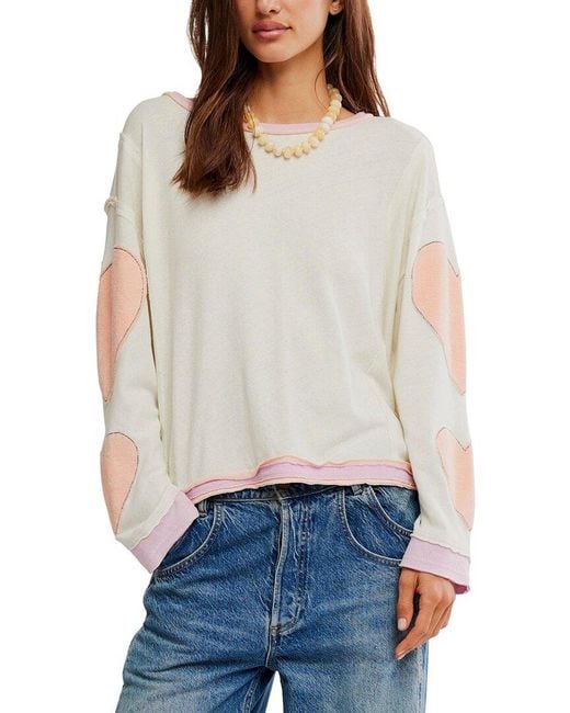 Free People White You'Re A Star Top