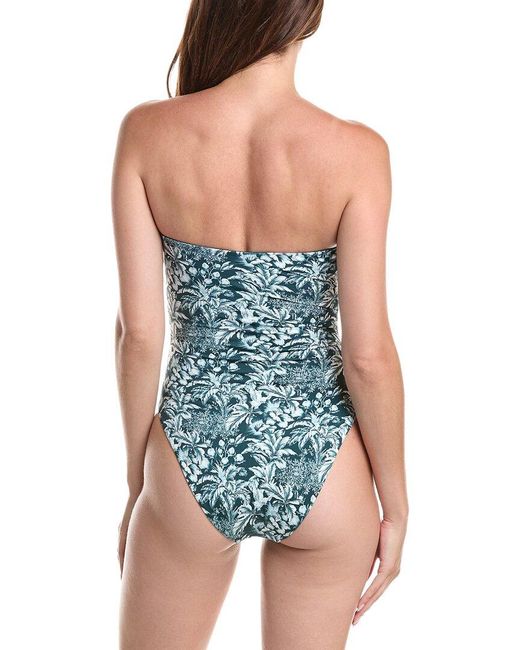 Onia Blue Bardot One-Piece