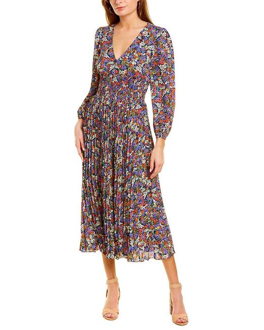 Traffic People Aurora Midi Dress in Blue | Lyst UK