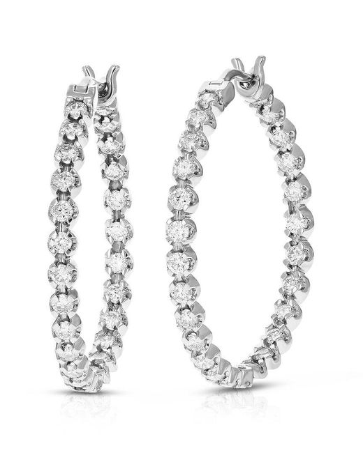 Amairah White 14K 1.00 Ct. Tw. Lab-Grown Diamond Hoops
