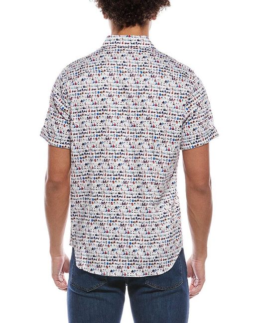 Robert Graham White Board Bash Woven Shirt for men