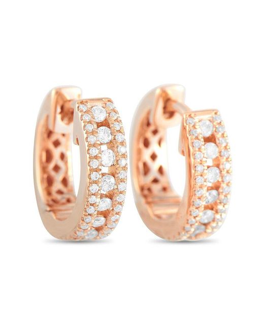 Diamond Select Cuts Pink 14k 0.35 Ct. Tw. Diamond Hoops