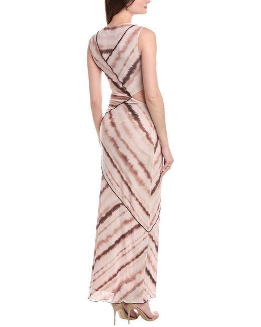 Misha Pink Salli Mesh Gown