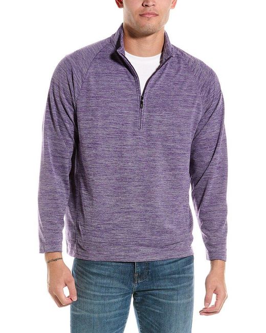 Tommy Bahama Purple Play Action 1/2-zip Pullover for men