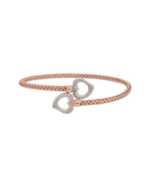 Meshmerise White 18K Over 0.20 Ct. Tw. Diamond Mesh Bangle Bracelet