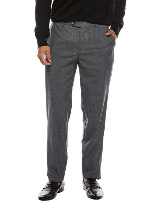 Brunello Cucinelli Black Wool Trouser for men